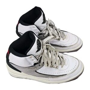 Nike Air Jordan 2 Retro‎ White Fire Red Black Sail OG DR8884 102 Men's Size 9
